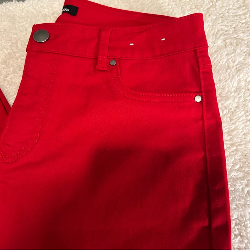 d. jeans Women's Vibrant Red Pants NWOT Size 10 - Picture 11 of 15